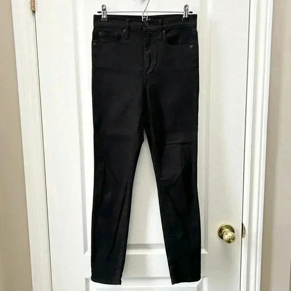 GAP True Skinny Jeans  High Waisted Stretch Black Denim Size 26 - Picture 6 of 16